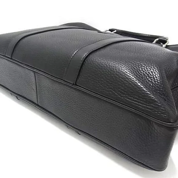 Celine Business Bag Macadam Briefcase Black Leather Vintage M09 Silver - Picture 3 of 8